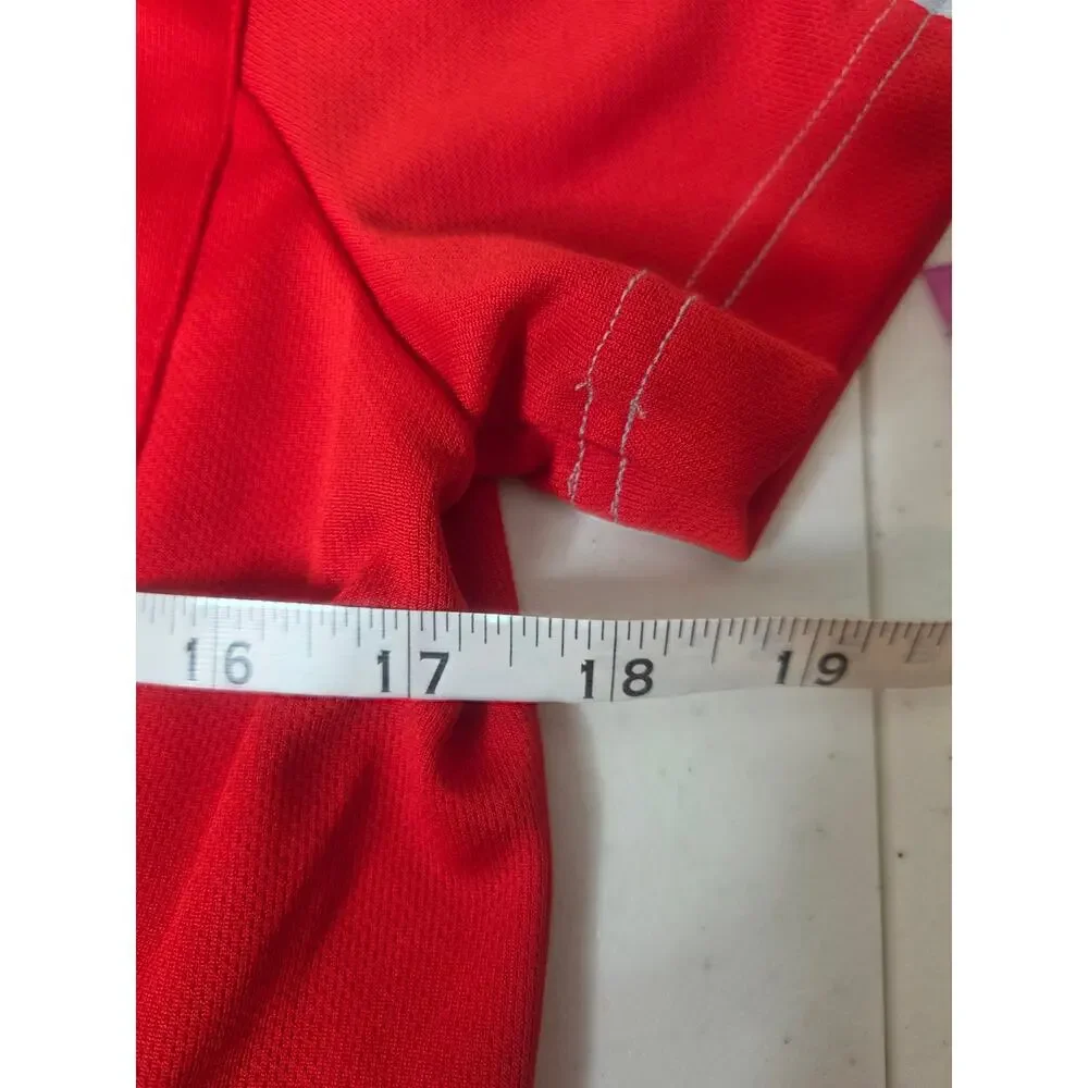 Nike Dri-FIT Women’s Small Red Gray V-Neck Short Sleeve Soccer Shirt